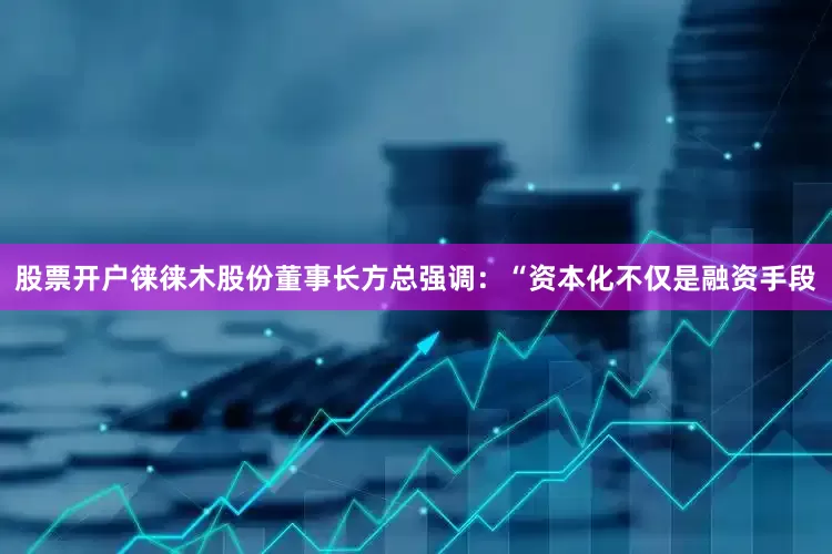 股票开户徕徕木股份董事长方总强调：“资本化不仅是融资手段